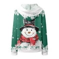 thumbnail image 4 of WILLBEST Sudadera con Capucha de Estilo Acogedor, Manga Larga, Estilo Informal, Cálida, Suave, de Corte Holgado, con Estampado Navideño Ideal para Mujer Mediana, 4 of 5