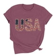 thumbnail image 7 of Zynoxe Women's T-Shirts Fourth of July Patriotic Graphic Tees for Women Casual Summer Crew Neck Short Sleeve Going Out Tops (#01 Wine,M), 7 of 7