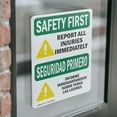 thumbnail image 4 of (2 Pack) Report All Injuries Immediately OSHA Safety First Sign, 4 of 7