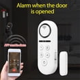 thumbnail image 2 of Tuya Smart Door Window Alarm Sensor Door Magnetic Remote Sound and Light Password Disarm Tuya Smart Home,1 * Smart Door Window Alarm Sensor Kit,White, 2 of 6
