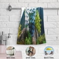 thumbnail image 4 of Coolnut Forest Colorful Easter Eggs Hand Towels 2 PCS, Spring Kitchen Towel Ultra Soft and Highly Absorbent,Decorative Fingertip Face Towel for Bathroom Hotel, 28.3"x14.4", 4 of 5