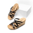 thumbnail image 4 of Sandalia DREAM PAIRS SDPW2419W Negra Talla 9.5 Cuña, 4 of 7