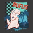 thumbnail image 2 of Boy's Kim Possible Retro Wave Rufus  Graphic Tee Charcoal Heather Small, 2 of 5
