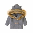 thumbnail image 2 of LFEOOST Newborn Baby Girl Sweater Coats Long Sleeve Knitted Warm Jacket Cardigan Coats Outwear Fall Winter Clothes Gray 70, 2 of 9