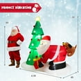 thumbnail image 2 of Gymax 7FT Christmas Inflatable Tree & Santa Claus Yard Decor w/ Air Blower & LED Lights, 2 of 10