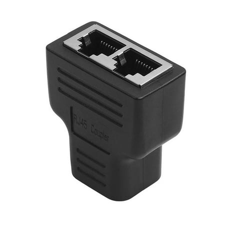 - RJ45 Splitter Adapter 1 to 2 Ways Dual Female Port CAT5/6/7 LAN Ethernet Cable