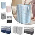 thumbnail image 2 of 75L Large Laundry Basket Bag Freestanding Clothes Basket Laundry Hamper Collapsible Tall Washing Basket With Extended Handles, 2 of 10