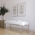 thumbnail image 3 of American Home Classic Sophia Bench in High Polish Steel/Faux White Gator, 3 of 6