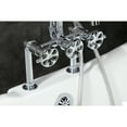 thumbnail image 3 of Kingston Brass AE8101RX Belknap 7" Center Deck-Mount Clawfoot Tub Faucet with Hand Shower, Polished Chrome, 3 of 6
