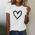 thumbnail image 6 of Vetsdori Womens Short Sleeve Shirts Graphic Gifts for Wife Pullover Young Adult Casual Summer Blouse Valentine's Day Cotton,Trendy Tops for Junior Workout, 6 of 8
