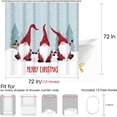 thumbnail image 5 of Three Christmas Dwarf Elves in Snow Shower Curtain, Waterproof Fabric Bathroom Shower Curtain Set with 12 Hooks 72"X72", 5 of 6