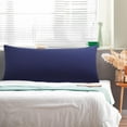 thumbnail image 2 of PiccoCasa Washed Microfiber Body Pillowcases Soft Envelope Navy Blue 20" x 48", 2 of 7