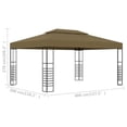 thumbnail image 4 of vidaXL Gazebo 3x4 m Taupe 180 g/m², 4 of 4