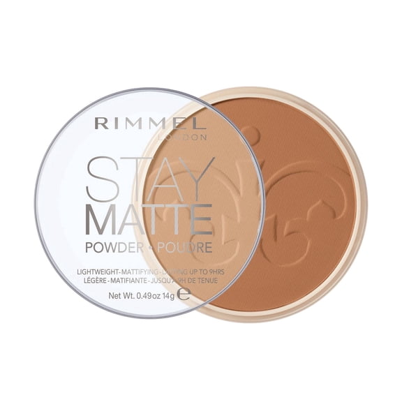 Rimmel Stay Matte Pressed Powder, lightweight, creamy texture, high coverage, long-lasting shine control for up to 5H,100% Cruelty-Free