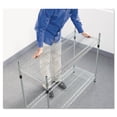 thumbnail image 4 of Industrial Heavy-Duty Wire Shelving Starter Kit, 4-Shelf, 48w X 24d X 72h,silver, 4 of 9
