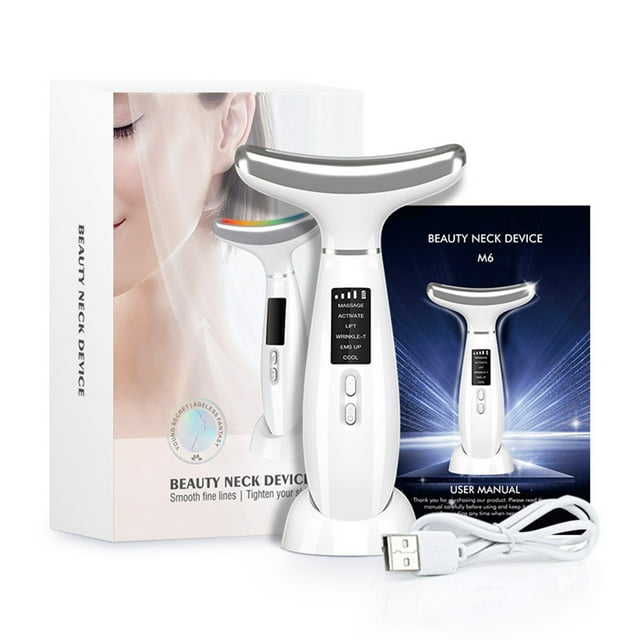 TIMIFIS Sèche-Cheveux Beauté Visage Cou Appareil Vibration Visage 6 Modes Portable Anti-Rides pour Améliorer le Raffermissement et Lisser Essentiels d'Appartement
