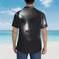 thumbnail image 5 of Salouo Mystical Masked Figure Monochrome for Hawaiian Shirt for Men,Summer Beach Casual Short Sleeve Button Down Shirts Men's Regular-Fit Short-Sleeve Print Shirt -3X-Large, 5 of 6