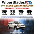 thumbnail image 2 of 2003 Acura MDX Beam Wiper Blades Wipers w/1yr Warranty (Set of 2) (WiperBladesUSA), 2 of 5