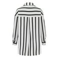 thumbnail image 5 of bnaln Womens Tops Button Down Shirts Spring Long Sleeve Dress Shirt V Neck Striped Tops Dressy Casual Shirts Plus Size Tees Loose Work Office Blouses Tops Tunics with Pockets, 5 of 6