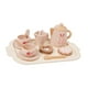 thumbnail image 5 of Hora del té de para niños pequeños, juego de té de de madera, juego de té de juguete artesanal, accesorios de cocina, 5 of 9