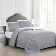 thumbnail image 2 of Market & Place Nora Reversible Lightweight Modern Striped Quilt Set, 2 of 5