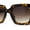 Tortoise - Brown, variant on Womens Thick Plastic Butterfly Rectangle Designer Fashion Sunglasses Tortoise - Brown