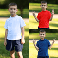 thumbnail image 5 of BIG ELEPHANT 3 Pack Kids Short Sleeve Rash Guard Shirt UPF 50+ Protection Swimwear Quick Dry Swim Tee Youth Rashguard, 5 of 8