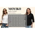 thumbnail image 7 of MOYIKO Womens Button Down Shirts 3/4 Sleeve Basic Business Dress Shirts Collared Work Office Fitted Blouses Tops, 7 of 7