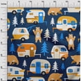 thumbnail image 3 of oneOone Cotton Silk Navy Blue Fabric Camping Hike Point Sewing Fabric By The Yard Printed Diy Clothing Sewing Supplies 42 Inch Wide, 3 of 6