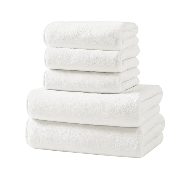 Toallas para Baño 5 Juegos de Toallas de Baño, Juegos de Toallas Absorbentes Gruesas Y Suaves, 5 Toallas de Regalo para Lavar la Cara Del Hogar