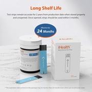 iHealth Blood Glucose Test Strips 100 Count, Lancets for Diabetes Management 100 Count, Compatible with iHealth Blood Glucose Monitor Only