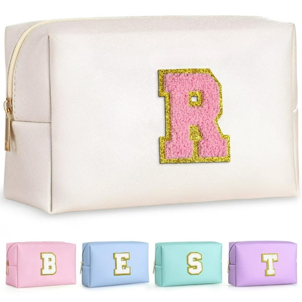 Bolsas de viaje TOPEAST para cosméticos, neceser pequeño de estilo preppy, neceser impermeable de piel sintética, regalos únicos para amigas y compañeras de trabajo, accesorios adorables para chicas (