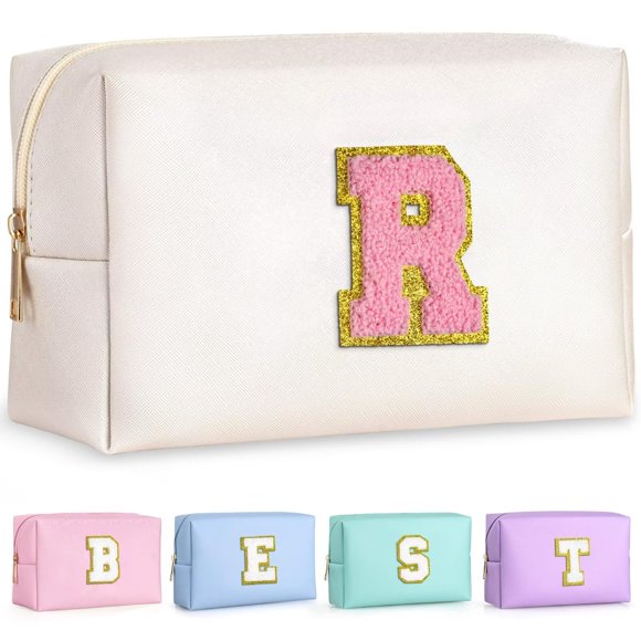 Bolsas de viaje TOPEAST para cosméticos, neceser pequeño de estilo preppy, neceser impermeable de piel sintética, regalos únicos para amigas y compañeras de trabajo, accesorios adorables para chicas (