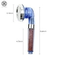 thumbnail image 2 of Luxtrada High Pressure 3 Setting Power Body Massage Spa Shower Head Power Rainfall Style (Blue), 2 of 9