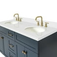 thumbnail image 4 of Ariel Hamlet 61 In. Double Oval Sink Vanity With White Quartz Countertop In Midnight Blue, 4 of 11
