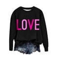 thumbnail image 5 of Meichang T-Shirts à Manches Longues pour Femmes T-Shirts de la Saint-Valentin T-Shirts Graphiques Cœur d'Amour Hauts Mignons T-Shirts de Vacances Col Rond Mode 2025, 5 of 5
