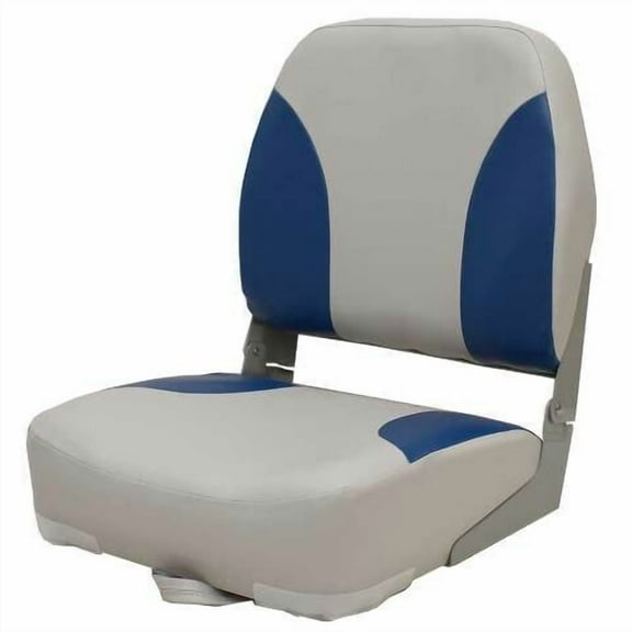 Boat Folding Fishing Seat 75102GB | 20 x 18 x 16 Inch Gray Blue