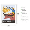 thumbnail image 2 of The Philippines - Pan American World Airlines - Vintage Airline Travel Poster c.1950 - Bamboo Fine Art 290gsm Paper Print (Unframed) 24x32in, 2 of 4
