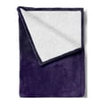 thumbnail image 2 of Dark Purple Soft Flannel Fleece Throw Blanket, Nightfall with Stars and the Moon in the Sky, Cozy Plush for Indoor and Outdoor Use, 60" x 80", Indigo Cream, by Ambesonne, 2 of 5