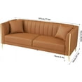 FOTOSOK 78'' Sofa, Modern Leather Couches for Living Room, Comfy, Faux