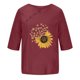 thumbnail image 3 of Tops de Algodón para las Mujeres Impreso Manga Corta Cuello Redondo Botón Arriba Camiseta, Algodón Casual Y Top de Lino, 3 of 4