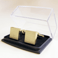 thumbnail image 6 of Men's Cuff Links Golden Quadrate Cufflinks, 6 of 6