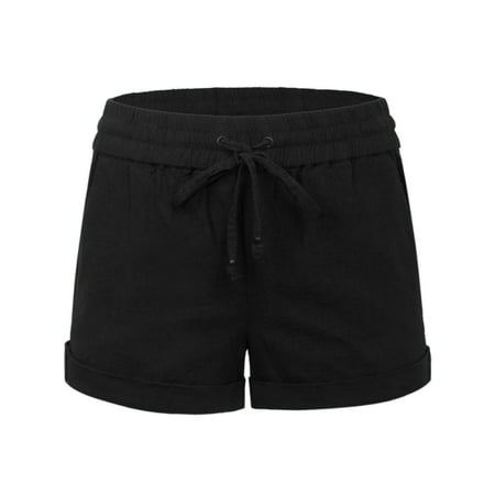 Washed Linen Shorts - KOGMO Womens Lightweight Linen Shorts with Drawstring (10 Colors)