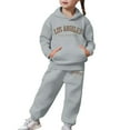 thumbnail image 6 of Gaexia Boys Sweatsuit Set Boys Sweat Suit Sweatshirt and Sweatpant Fall Outfits Loose Fit Hoodie Sets 2 Pieces Boys Tracksuit Size 18 Back To School Clothes for Boys,Grey,3-4 Years, 6 of 7