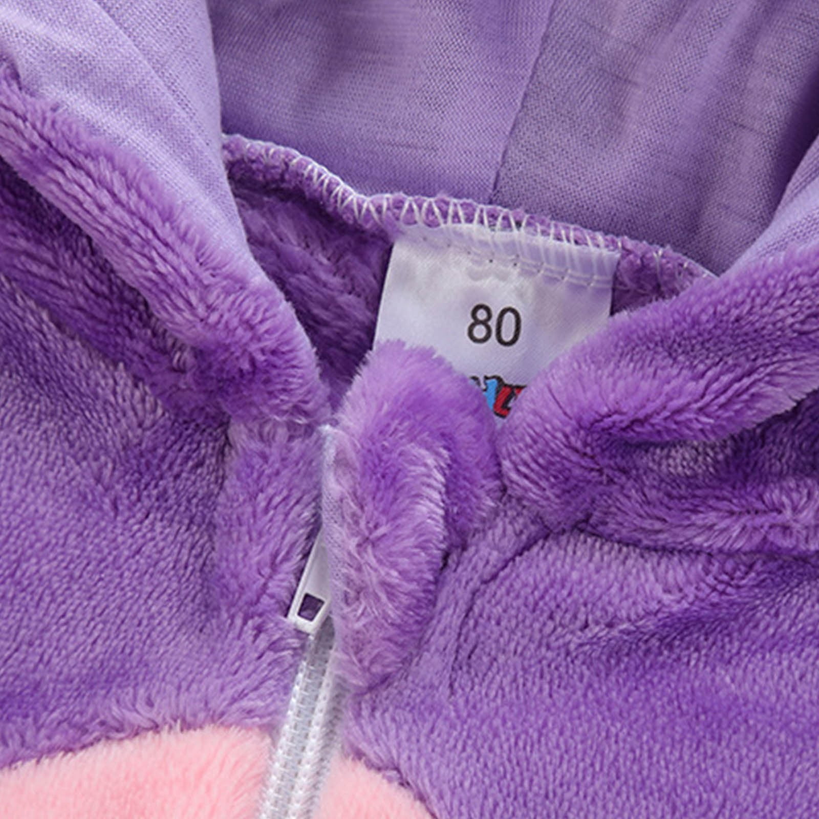 Baby Cute Animal Costumes Owl Fleece Zip Up Hoodies Jumpsuit 3m-3y Long Sleeve Onesie Pajamas Sleepwear Toddler Clothing, Purple, 12 Months