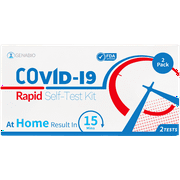 Genabio COVID-19 Rapid Test Kit: 2 tests, 15-min results, easy & non-invasive. Multipack: 2 tests