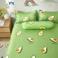 Bonenjoy Bed Cover on Rubber Band Green Color Printed Bed Fitted Sheet