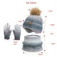 thumbnail image 3 of Children's Winter Hats Gloves Scarf Set, Warm Hat Gloves Knit Lined Neck Warmer Set for Ages 4-10 Years Boys Girls, 3 of 6