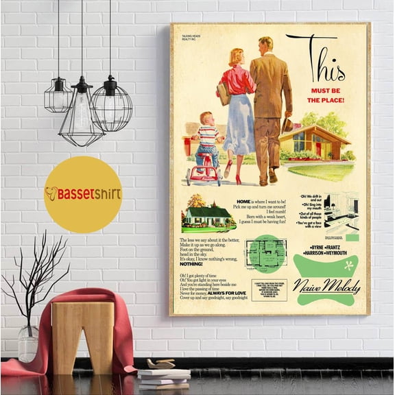 Talking heads this must be the place 1950s housing poster 11 x 17 Inch Poster