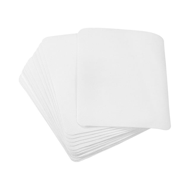 Parches termoadhesivos Unique Bargains tela Blanco 4.9'x3.7' paquete de 20